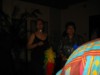 Val & Aunty Davida and the feather boa again!