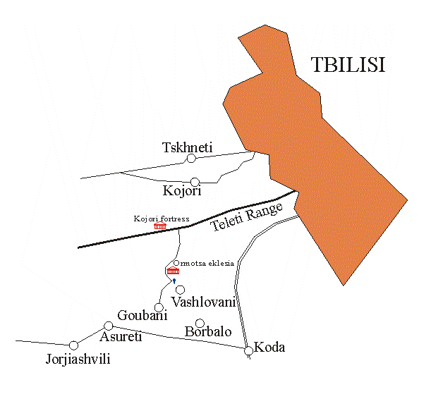 Ormotsa eklesia - map