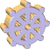 gold buddhist wheel