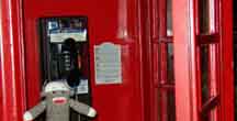 Soc in an English phone booth