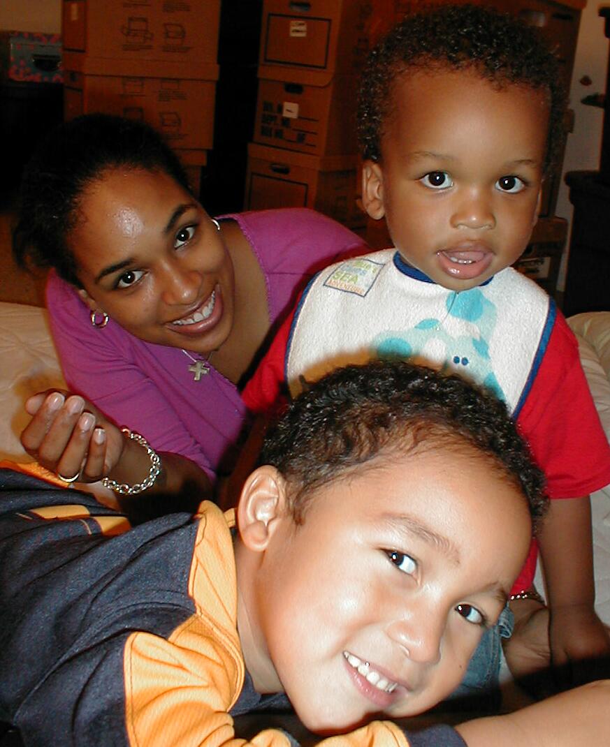 We're a happy family with a great big hug....