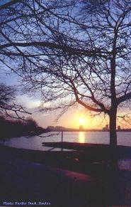 Sunset over Cambridge and the Charles River