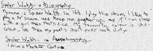 Biography of spider