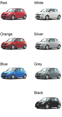 Suzuki Swift Color Variations
