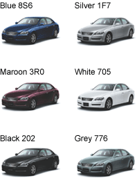 Toyota Mark X 250G Color Variations