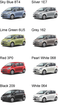Toyota Ractis Color Variations