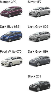 Toyota Wish Color Variations
