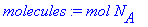 molecules := mol*N[A]