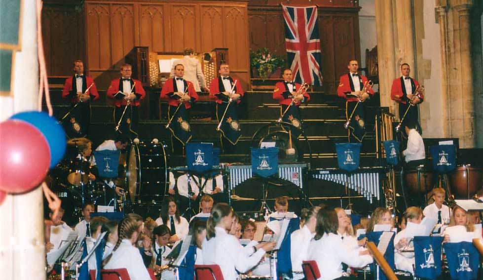 The Dragoon Guards Fanfare Team, who opened our concert. The band I spent a week with last year. They're a right bunch of nutters. 