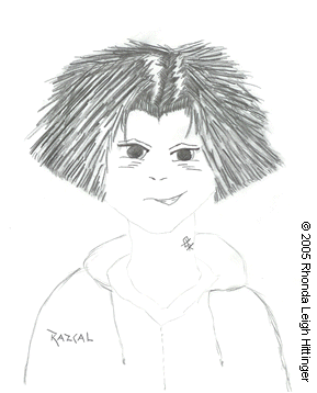 Anime Sketch in pencil... I call him RAZCAL....