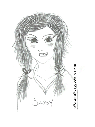 Anime Pencil Sketch.. I call here Sassy....