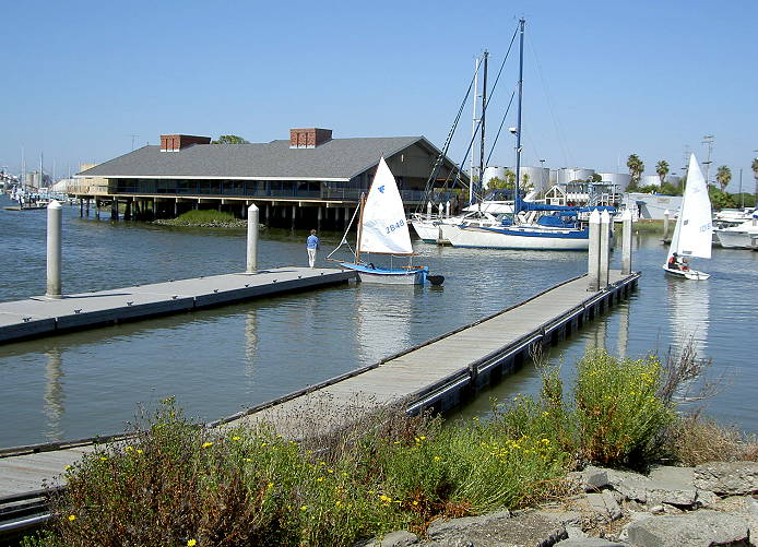 Boat launching ramp and docks