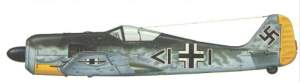 An FW-190 of the type damaged by Russ on 25 July 1943.