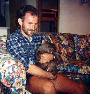 Rhuari and Walter the Orphan Baby Wombat!!!!