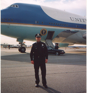 We suuplement the Secret Service with perimeter security for Air Force One.