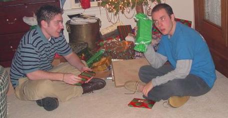 Kevin and Brian, Christmas 2002...