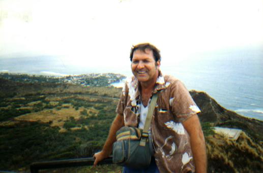 Dad after a long hike up Diamond Head Look-out