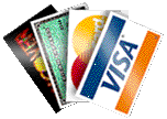 We accept all major credit cards....