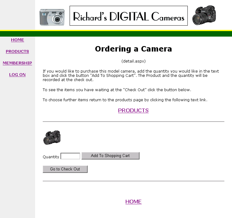 Ordering Page