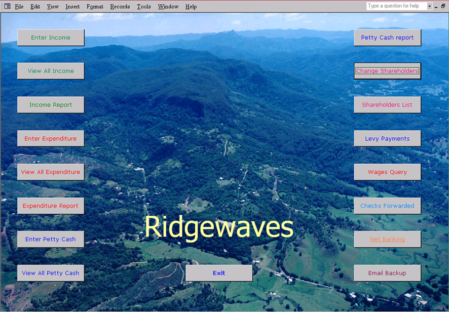 Ridgewaves Interface