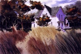 Country House, Watercolors by Richard Marthers