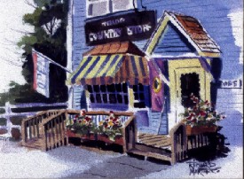 General Store,Watercolors by Richard Marthers