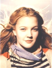 Drew Barrymore (Charlie's Angels, E.T., Riding In Cars With Boys) Pre-print from Studio Fan Mail