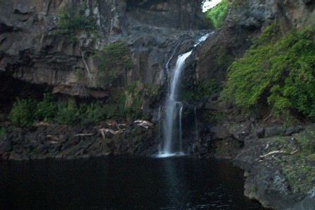 One of the waterfalls that we went swimming in.