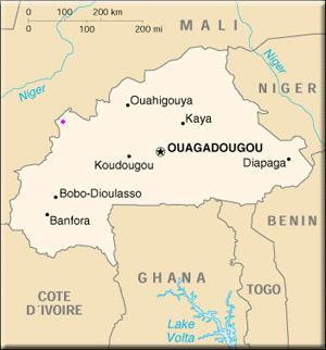 Map of Burkina Faso