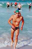 First out of the water in age group in 27:36 . . .