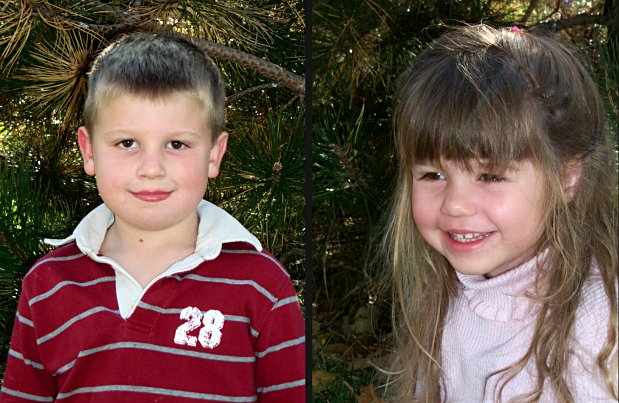 10-10-2001 Growing up fast.  At 5-1/2, Addison's in school now, at 2-1/2 Madeleine, in pre-school, is getting a little bossy