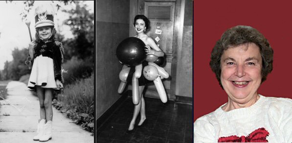 Barbara in 1942, left, in 1957, center, but here she is on right, in 2003