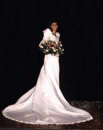 Leslie in her wedding gown - 1995