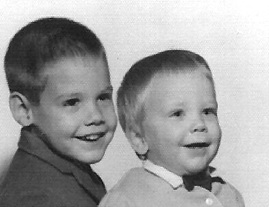 Tedrick and Frank, both smiling