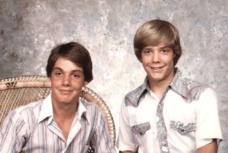 Tedrick and Frank, both smiling