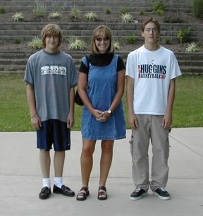 Joe, Carla, and John at a rest stop.