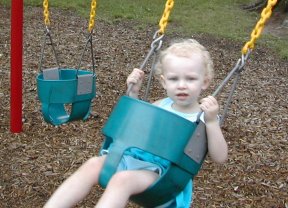 Emily swings!