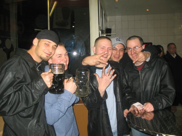 A beer from Sheaffer Stube, and off to the prostitute bar. A good night!