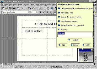 The Office Assistant Dialogue Box