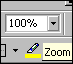 The Zoom drop-down menu
