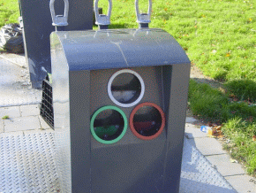 A glass recycling unit