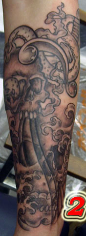 center view, Customized tattoo by Buzz in Ottawa