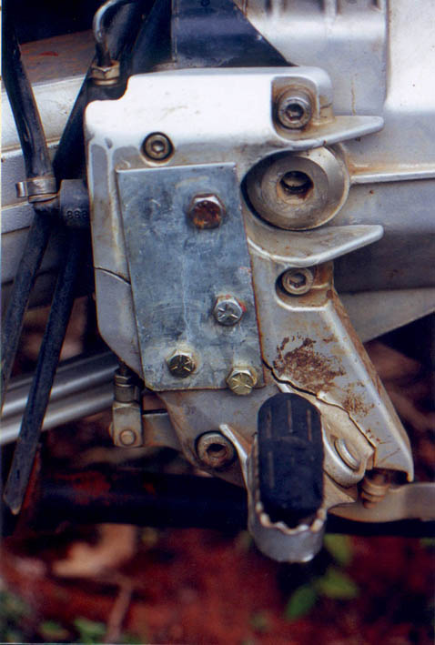 Broken footpeg - repaired
