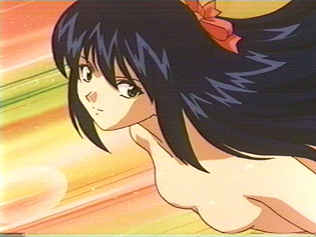 Ria gets ready to transform into Golden Delmo Ria!