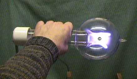 energized hand-held phanotron tube