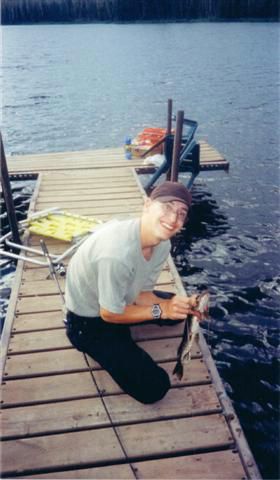 Corey caught a ...big... fish!