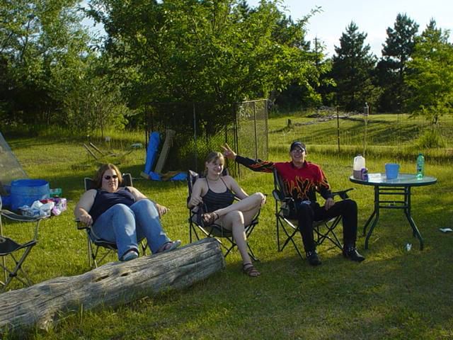 We were all just chilling out after we got done setting up.