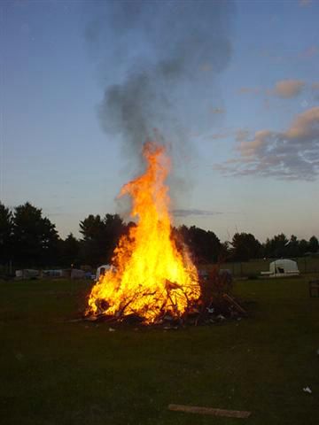 The fire took off pretty good.