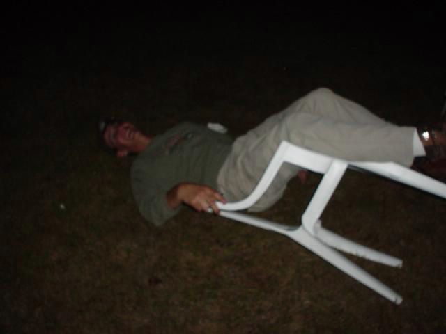 As bad as this looks Tom didn't touch a drop of alcholol that night.