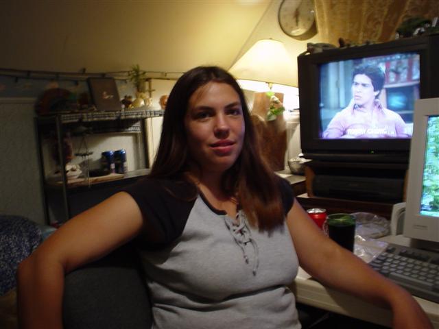 I just thought this picture was kindof funny. The dude on tv is looking at me like he is confused or something.